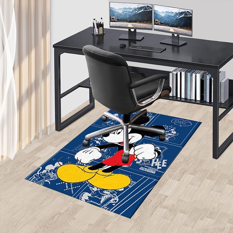 Office Rug Mickey Mouse, Cartoon theme 3D Printed Anti-Slip Rug-Machine Washable for Living Room