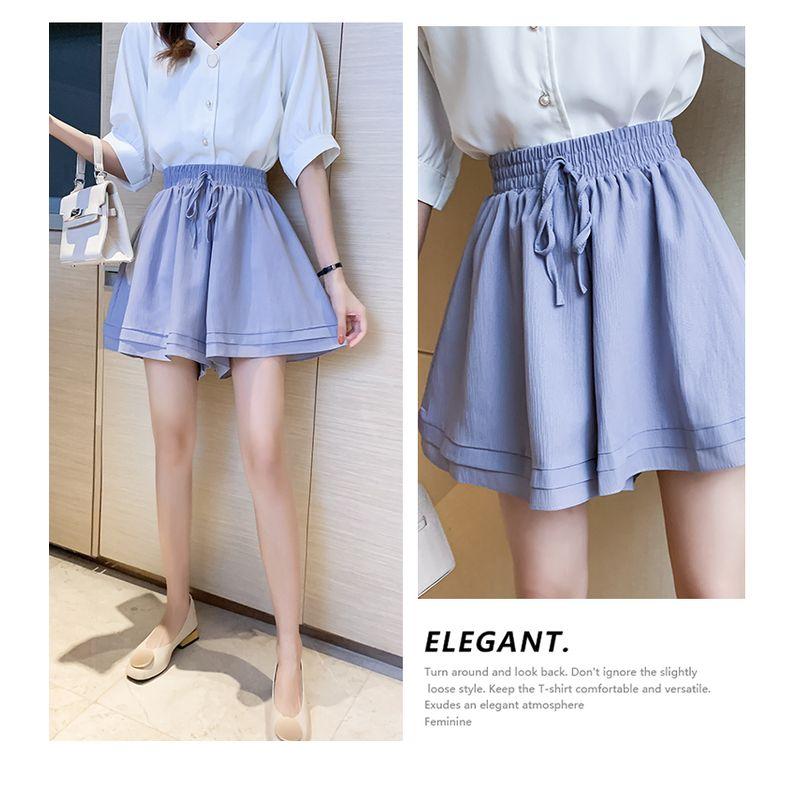 Super Plus Size Wide Legs 100.00kg Loose Korean Style Shorts