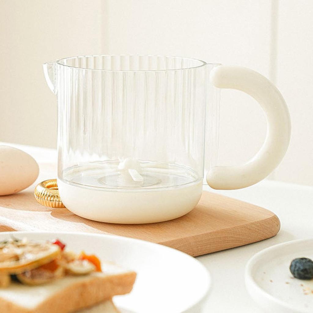 Egg Mixer Cup Semi-Automatic Ergonomic Kitchen Baking Tool Manual Egg Mixer Cup for Marinades Cake Batter Juices Sauces Cream