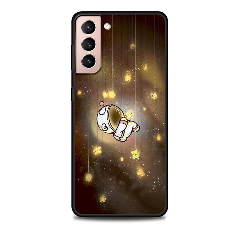 

Прозрачный чехол «Астронавт» для Samsung Galaxy S22 Ultra Чехол для телефона S21 S20 FE S10 S9 S8 Plus S10e S7 Edge Черный Мягкий силикон Samsung S22 5G