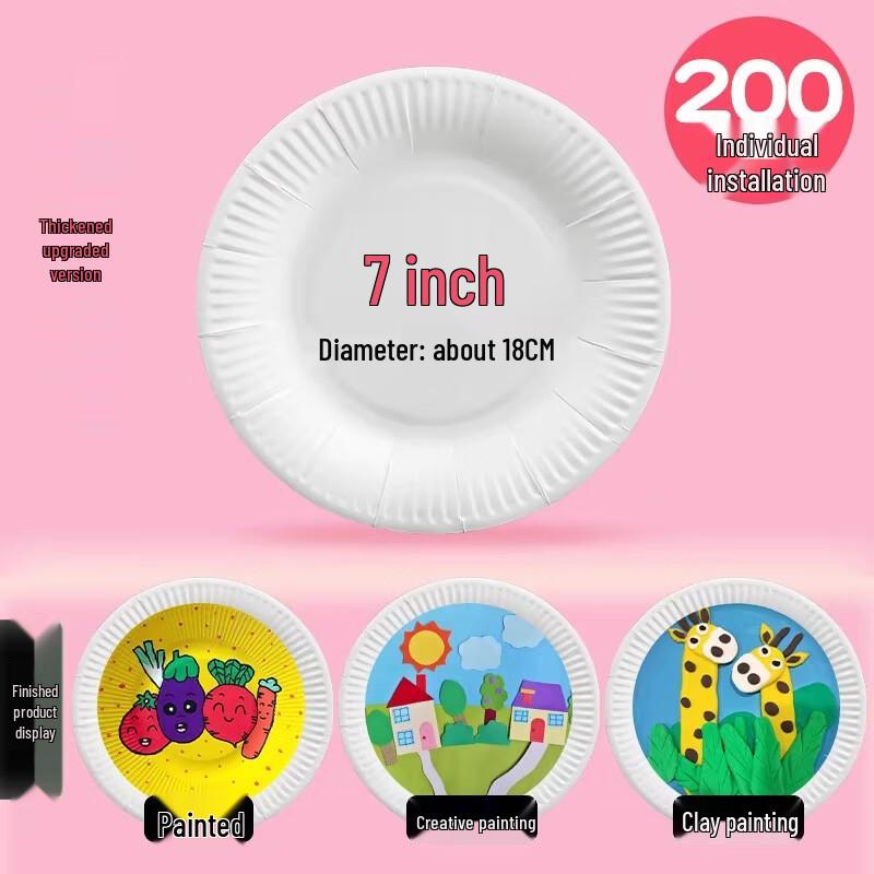 

7-inch White Disposable Paper Plates