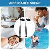 1pair Swimmers Ear Plugs Comfortable Swimming Ear Plugs Silicone Waterproof Reusable Hearing Protection Earbuds 1 Pair With Lanyard