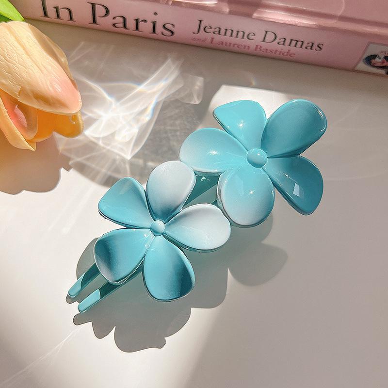 Büyük Çift Kelebek Saç Klipleri Kadın Mizaç Zarif Arka Kafa At Kuyruğu Klip Firkete Buzlu Ördek Gagası Klip