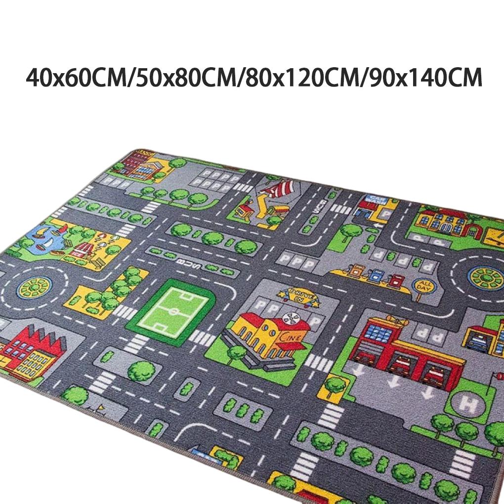 Children's Game Education Toy Road Mat Game Decorative Carpet Fun Learning Development Anti slip and Room Room