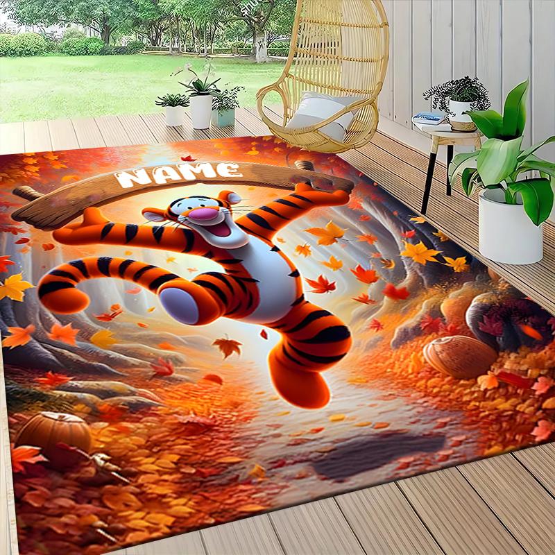Custom Name Eeyore's Butterfly Adventure Carpet Rug Customizable Soft Washable Anti-Slip Home Living Room Sofa Mats Personalized Rug. 0909426