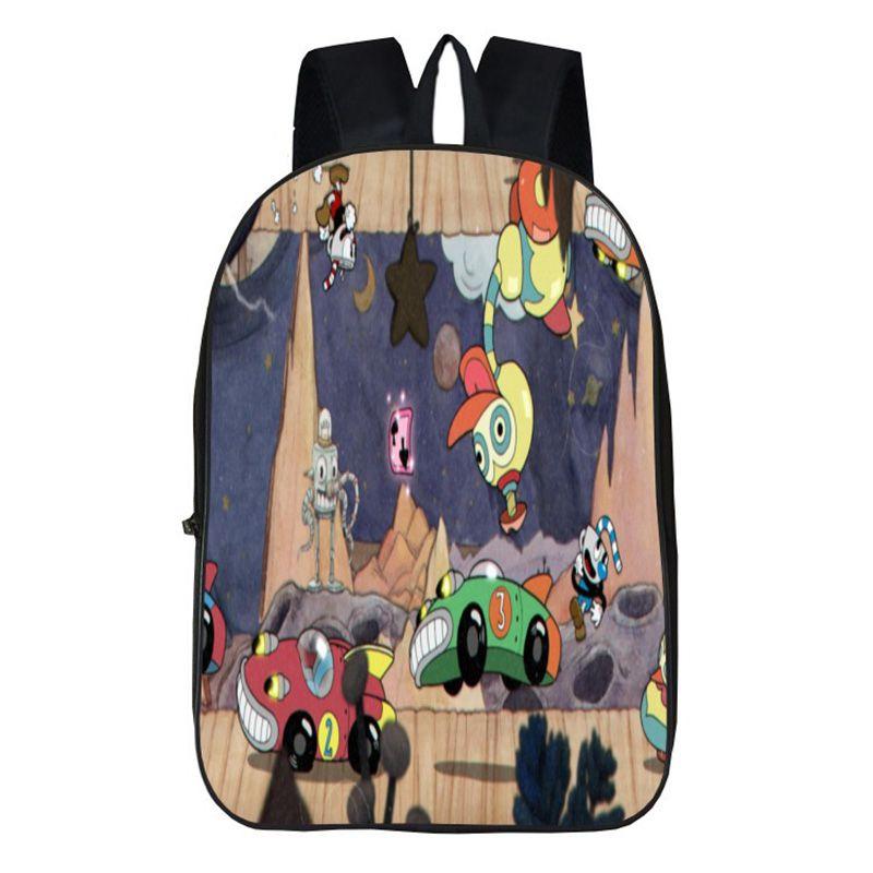 Stylish Anime 3d Print Backpack With Soft Handle For Boys And Girls