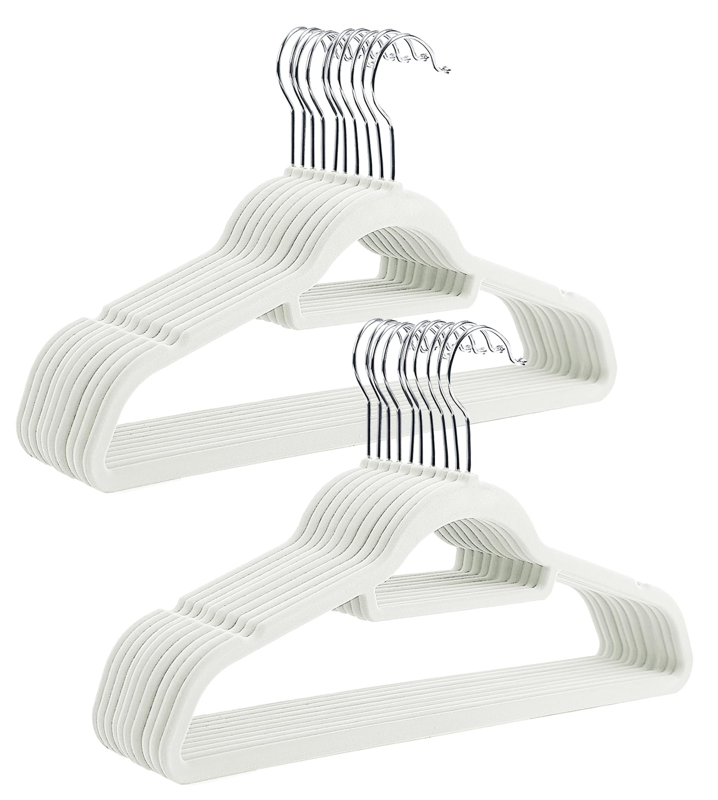 

AYO Prevents Clothes from Closet Rotating High Load Capacity Non-Slip Hangers, 20-Pack, Ivory, Deforming, Sturdy, Storage, 360-Degree Hook, слоновая кость