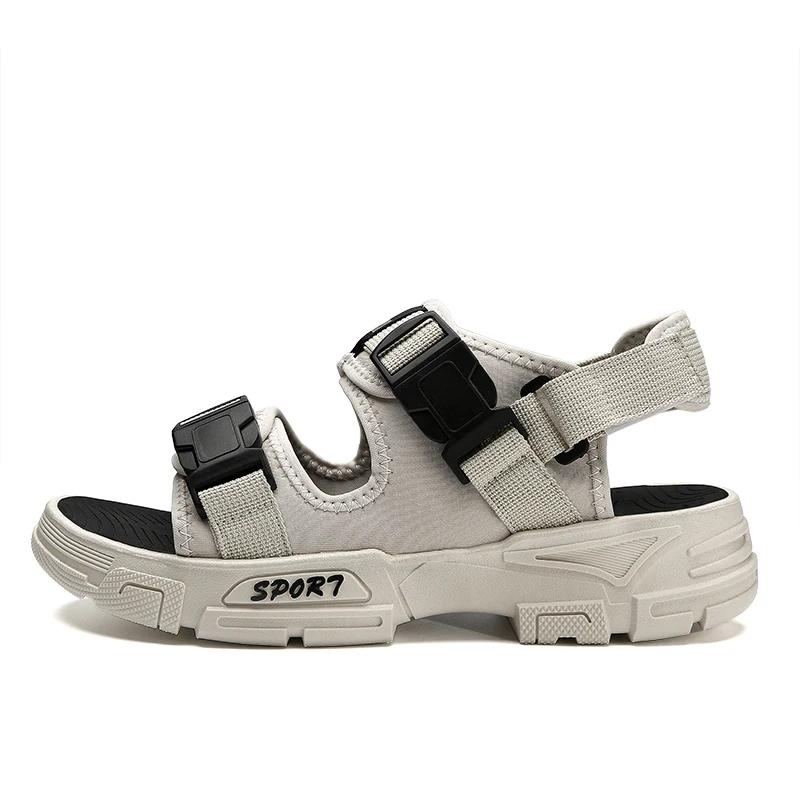 Fashion Men Sandals Platform Thick Bottom Non-slip Slippers Outdoor Trend Ins Summer Men's Shoes 2024 New Fast Shipping