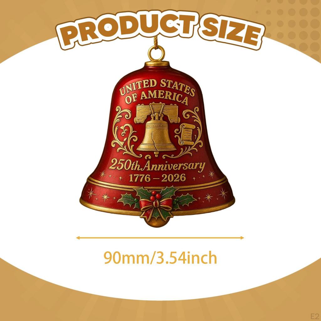 Bell As Decorative Accessory And Christmas Tree Decoration. Lightweight Ornament Pendant