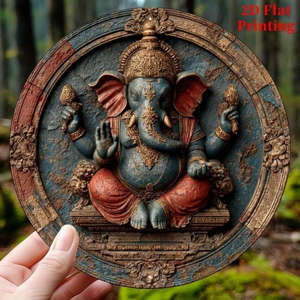 Metal Wall Art Bohemian Elephant Design Gift for Office Kitchen Garden Halloween Christmas Home Decor