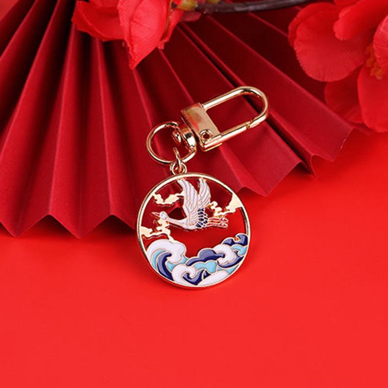 Porte-clés Pendentif Auspicieux Dragon & Phénix - Poisson Koi Cadeau du Nouvel An