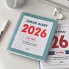 2026 Schedule Life Planner Book Minimalist with Calendar Student Study Diary Planner Hardcover Retro Journal Notebook School