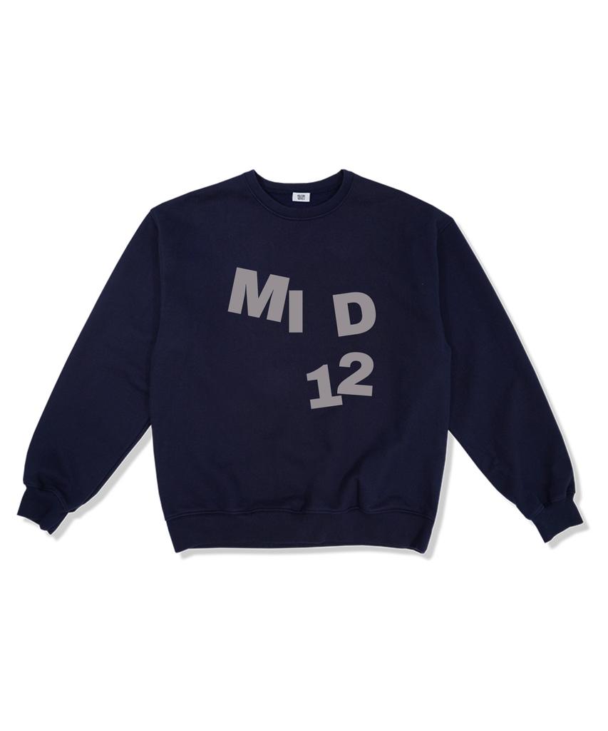 MIDNIGHT12AM [Fleece Lined Option] Mid12 Oversized Special Double-Sided Sweatshirt 4 Colors (Type B)