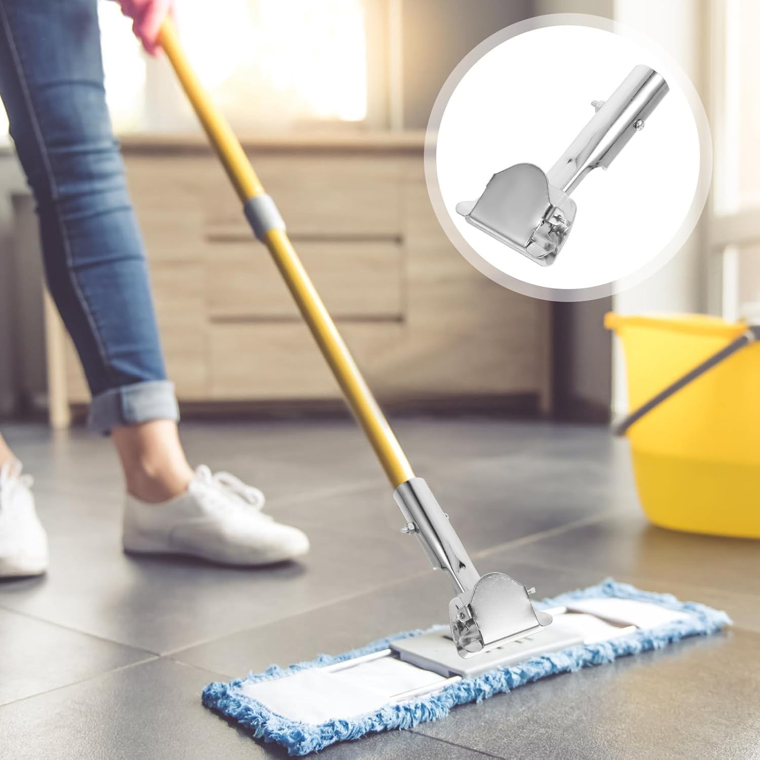 IMIKEYA Mop Rod Chuck Replacement Mop Pole Clamp Mop Head Replacement Clamp Mop Stick Clip Mop Handle Clamp Mop Accessory Rod Clip Dust Putter