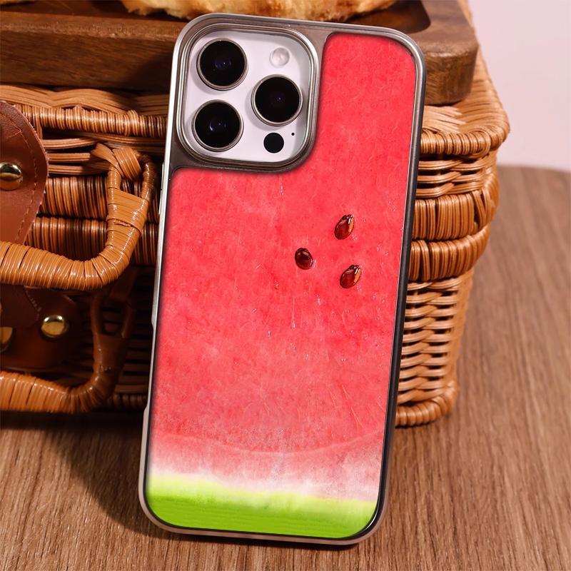 Summer red watermelon is suitable for IPhone17promax mobile phone case 15 matte PC16 creative 13 personality 14 large holes