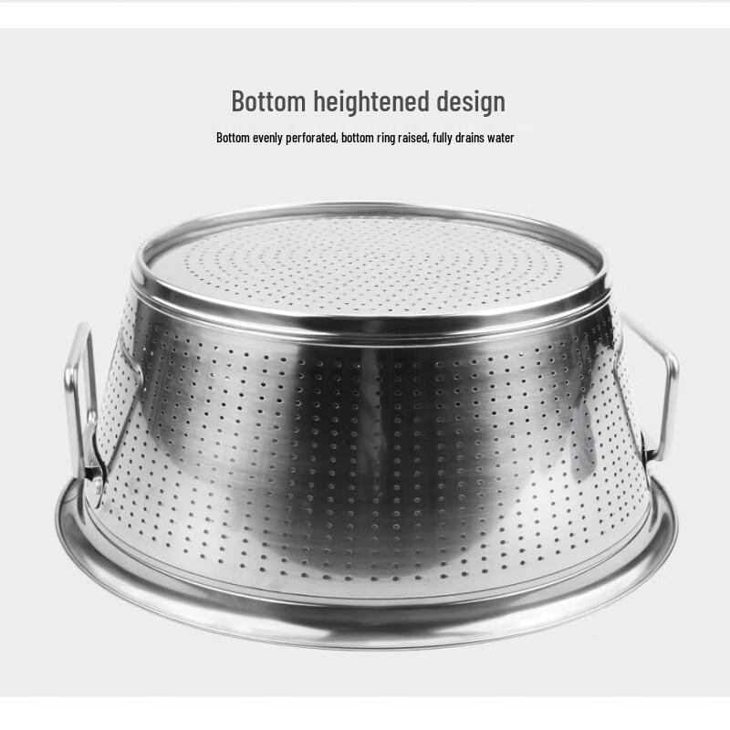 Jingyuheng Stainless Steel Rice & Vegetable Washing Basin with Drainer Basket