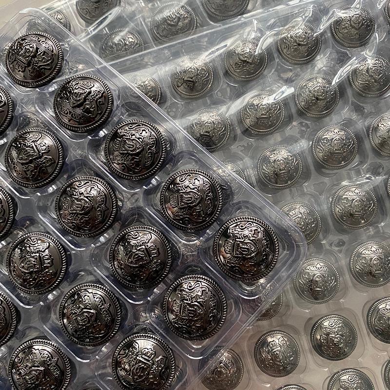 Yisen ESSTUDIO Ρετρό Κολεγιακό Στυλ Διπλός Λέοντας Μεταλλικό Κουμπί Σχολικό Μπουφάν