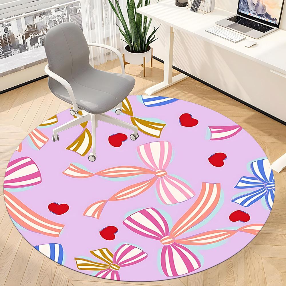 1pc Bows Hearts Chair Carpet for Office, Perfect for Office, Holiday Party Decoration Choice yy260314044