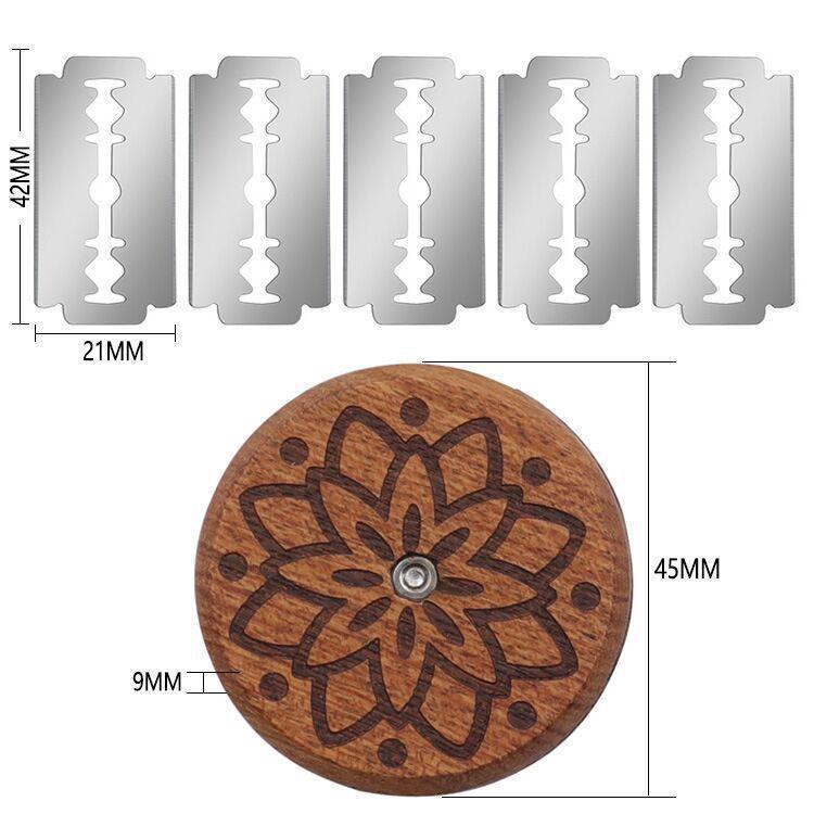 304 Stainless Steel Bread Scoring Knife with Wooden Handle - Curved Dough Cutter for Artisan Baguettes