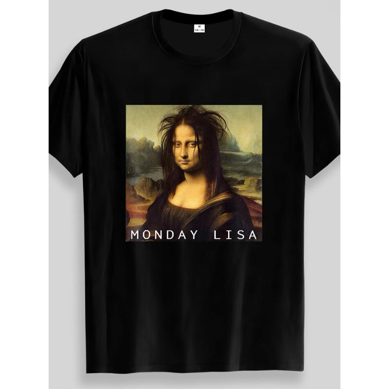 Ladies  Fun Monday Lisa Mona Lisa T-shirt S