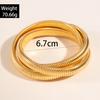 DIEZI Exaggerated Multi layer Wrap Bangles Punk Vintage Geometric Gold Color Metal Bangles Bracelets For Women Men Jewelry