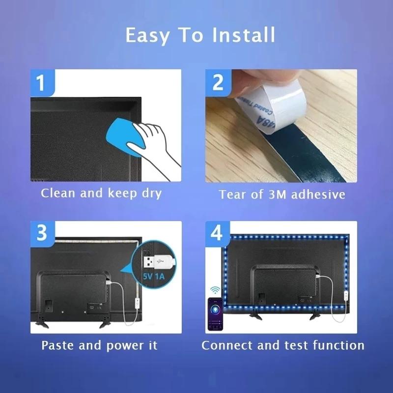 Led 10M Usb Light Strips 5050 Luses Led Rgb Tape Children Gaming Room Decoration 15M Tv Backlight 5M Led Wall Room Chain