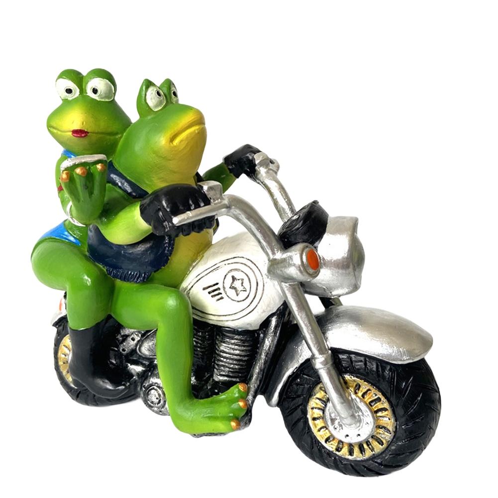 Charming Frog Motorcycle Resin Decor: Lively Garden & Home Accent Piece Home Garden Accessory China Mainland