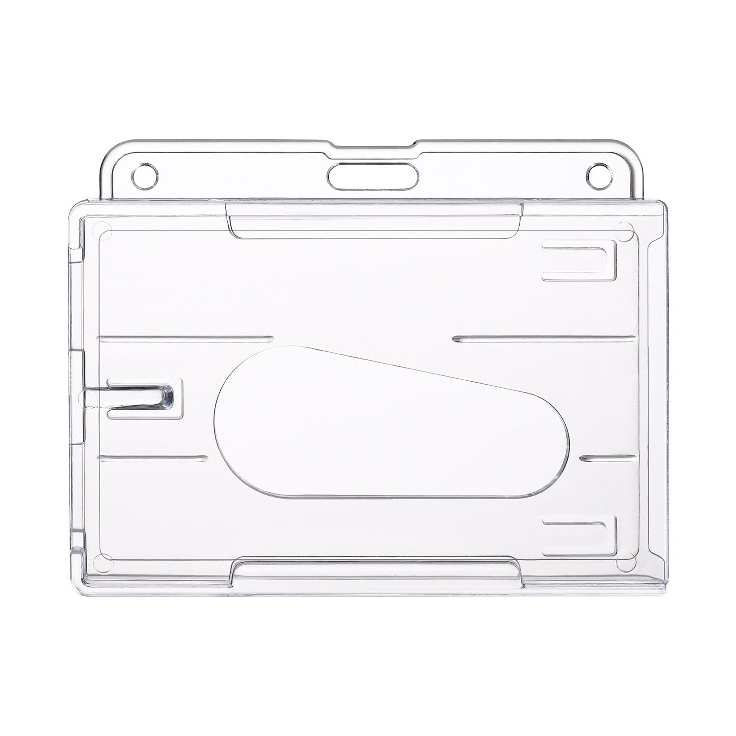 

Egg-Shaped Carabiner Retractable Badge Clip with Transparent ID Card Holder