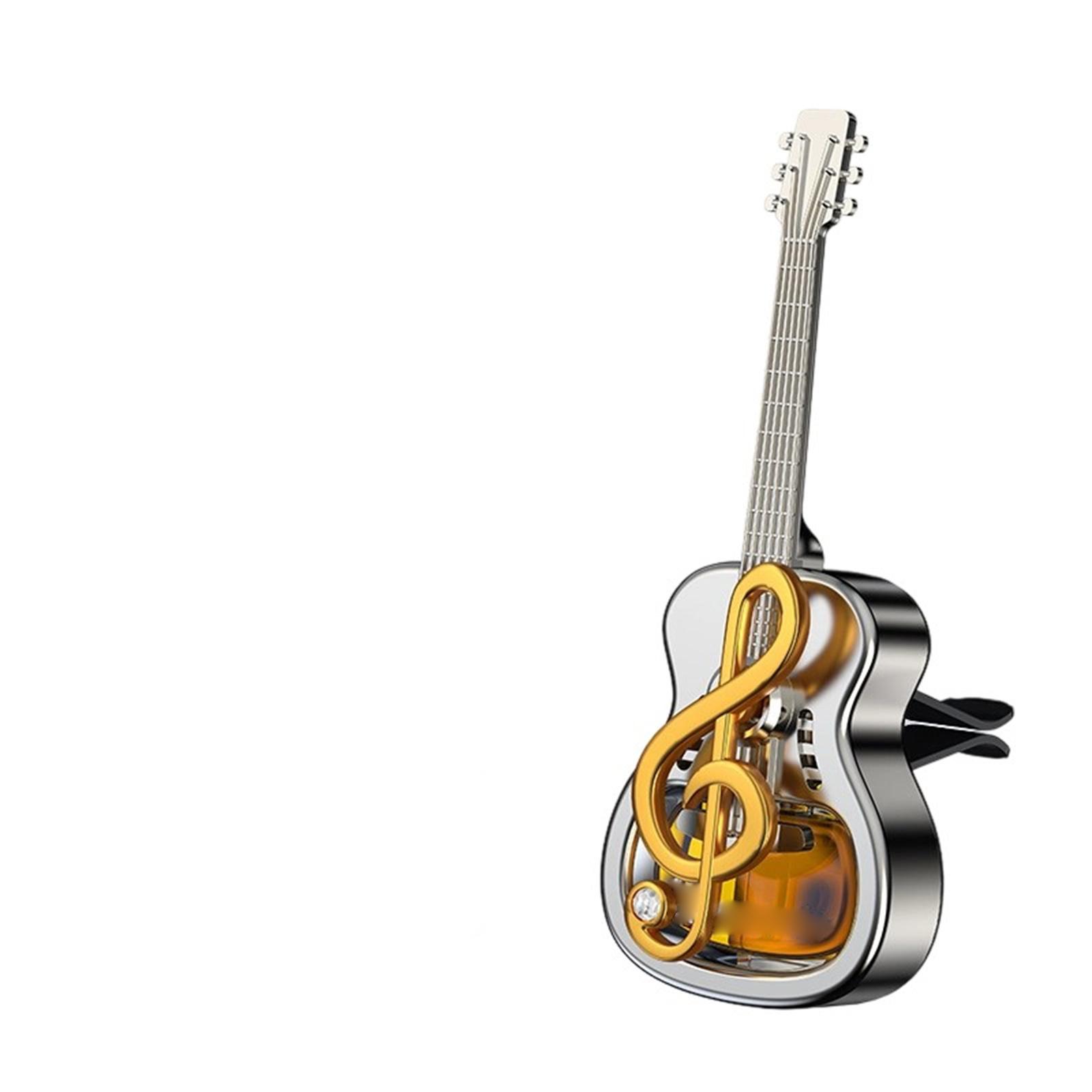 

Автомобильный аромаклип в форме гитары, освежитель воздуха с креплением на вентиляционную решетку, диффузор ароматов, парфюм, диспенсер для аромадиффузора, 40 мл One Size золотой