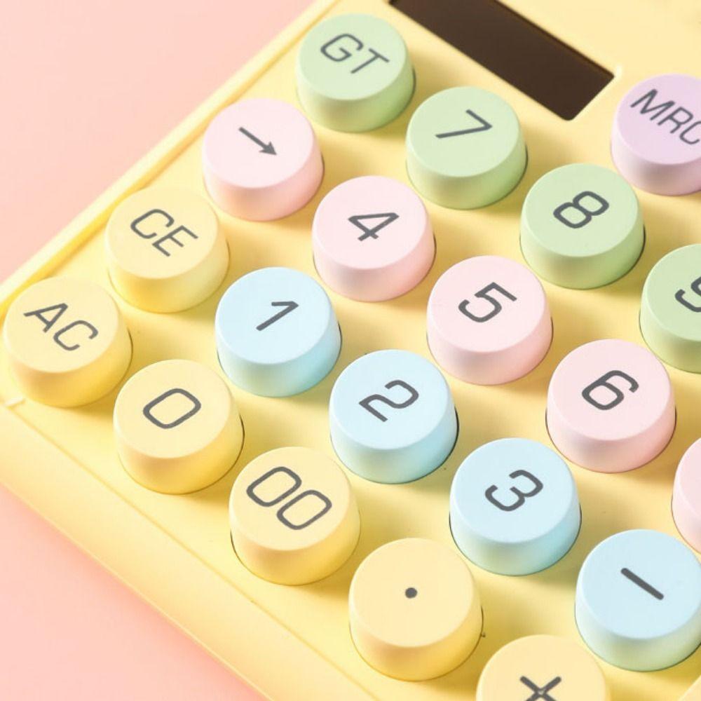 Dual Power Supply Candy Color Calculator Solar Powered Dopamine Calculator  Student Tools