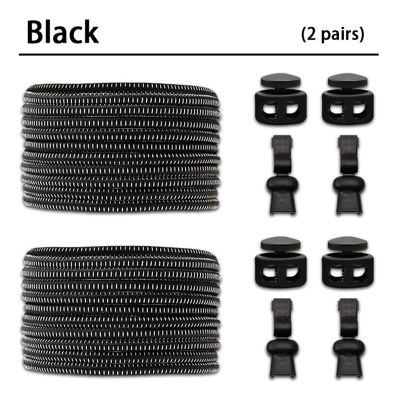 2Pair Elastic shoelaces Without Ties Lock Shoelace sneakers No Tie Shoe laces Kids Adult round Quick laces Shoe accessories