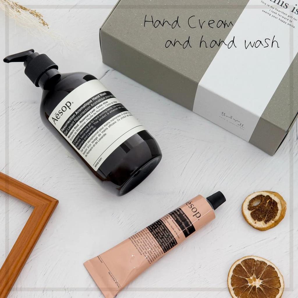 Aesop Geschenkbox Andrum Handbalsam 75ml Handwaschmittel 500ml Set (Aromatisch/Auferstehung) &