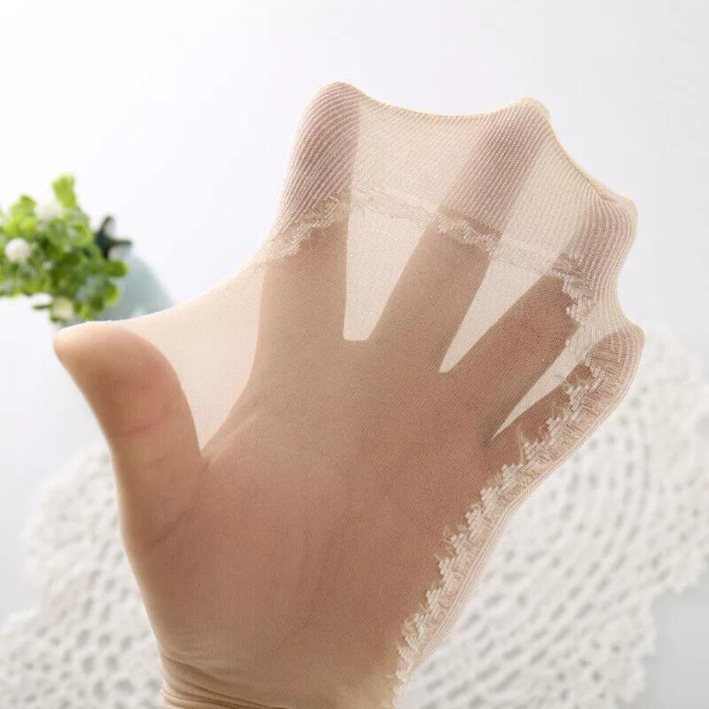 10 pairs Ultra-thin Elastic Women Ankle Socks Cotton Bottom Silk Socks Useful Ladies Summer Socks