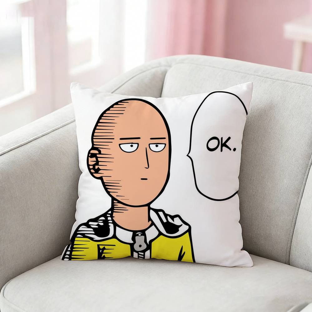 OnePunch Man Pillow Case Pattern Printed Pillowcase For Living Room Sofa Cushion Cover