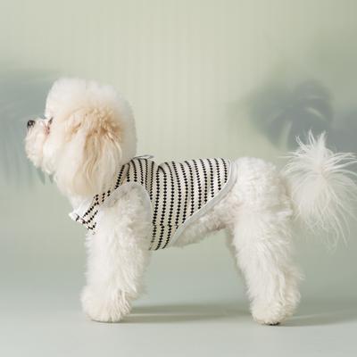 Popular Dog Clothes Spring and Summer Striped Waffle Vest Medium and Small Dog Summer Thin Pet Clothes