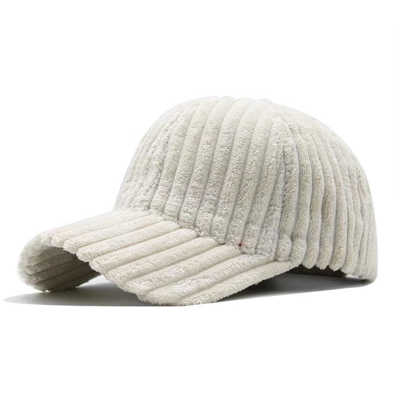 Men'S And Women'S Winter Korean Style Trendy Baseball Cap Warm Corduroy Fashionable Casual Couple'S Versatile Peaked Cap