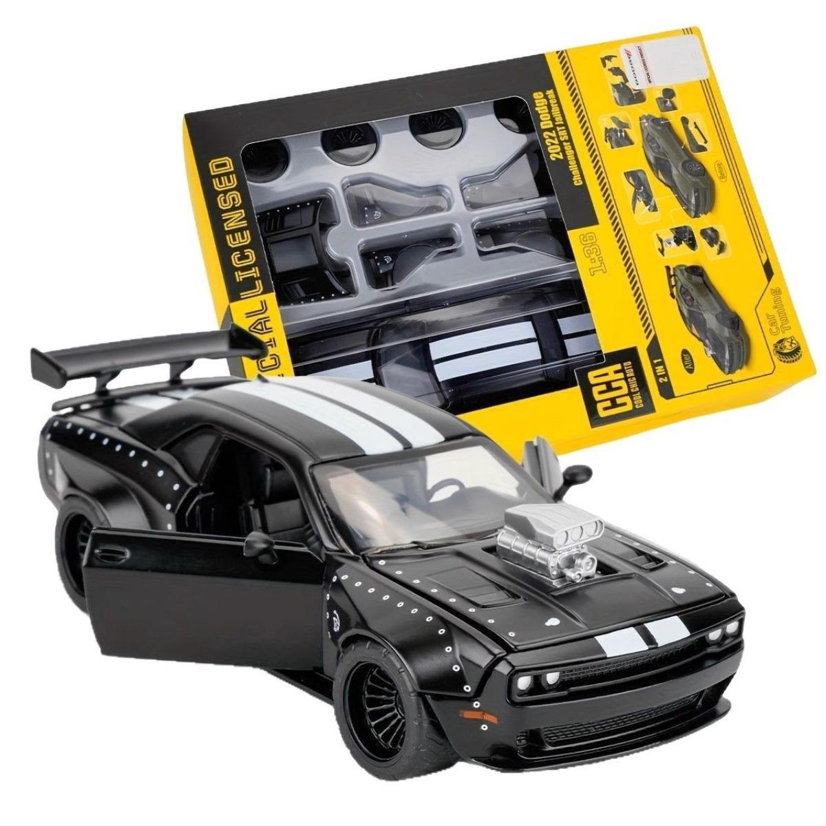 

1/36 Dodge Challenger Hellcat Сборная модель автомобиля Масштабная модель Автомобиль Сплав Литье под давлением Металл Статическая коллекция Детская игрушка Автомобиль Подарки чёрный
