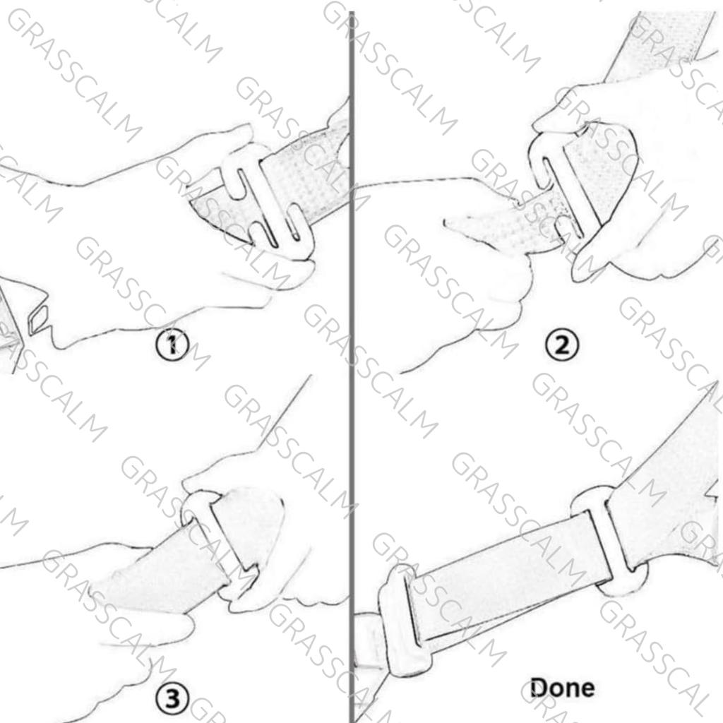 GRASSCALM Seat Belt Adjustment Locking Clips 4 Pieces Seat Belt
