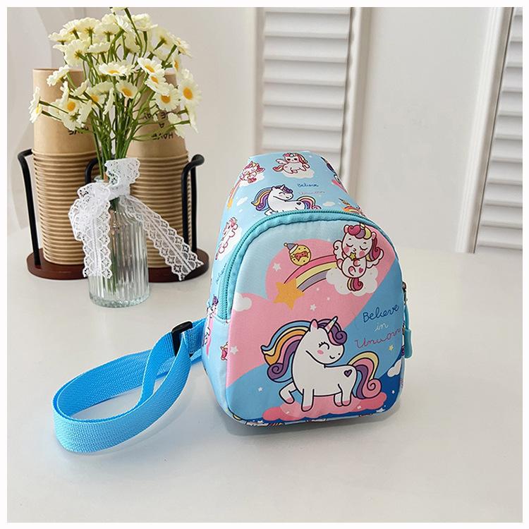 New Children's Bag Boys and Girls Cute Cartoon Change Bag Outdoor Small Satchel Baby Trendy Cool Breast Bag