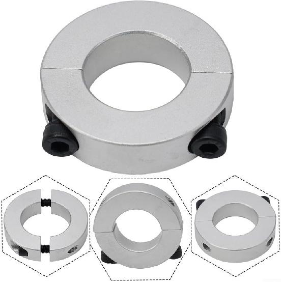 Double Split Shaft Collar, Double Split Clamp On Shaft Collar for 45mm 50mm 55mm 60mm Shafts(55mm)