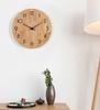 Japanese Style Solid Wood Log Mute Wall Clock Creative Round Quartz Clock Wall Hanging Clock Watch Home Decoration