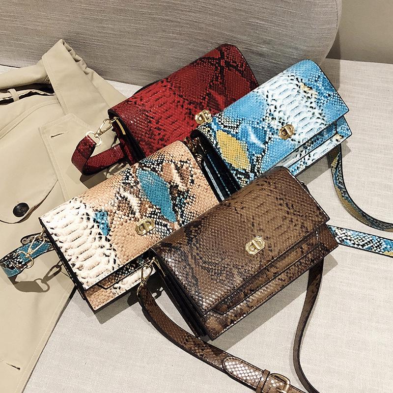 SCIONE Bag Women 2020 New Fashion Pu Snake Pattern Women Bag Shoulder Bag Women Messenger Bag
