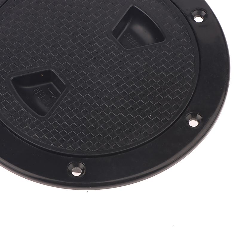 4/6/8In ABS Plastic White Black Round Deck Inspection Plate Hatch Cover Deck Plate Non Slip Detachable For Marine RV Yacht Boat