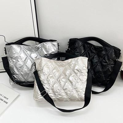 Simple Versatile Diamond Large Capacity Retro Handbag Women's Casual Soft Handle Crossbody Shoulder Bags KTY