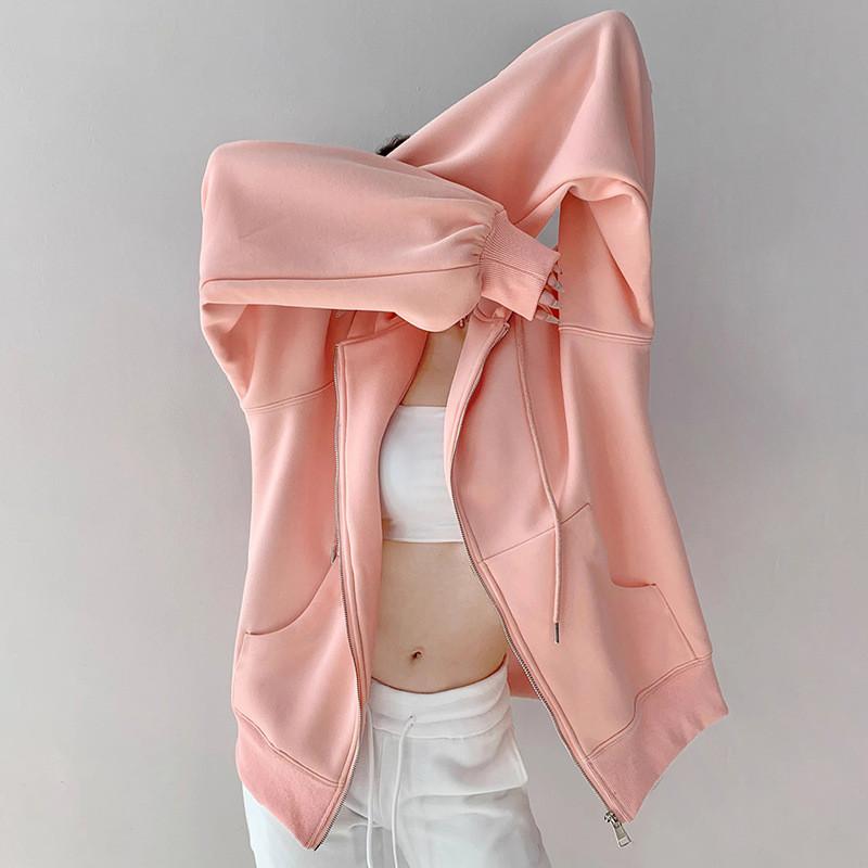 Womens Cozy Hoodie Cardigan With Pockets For Autumn Casual Wear