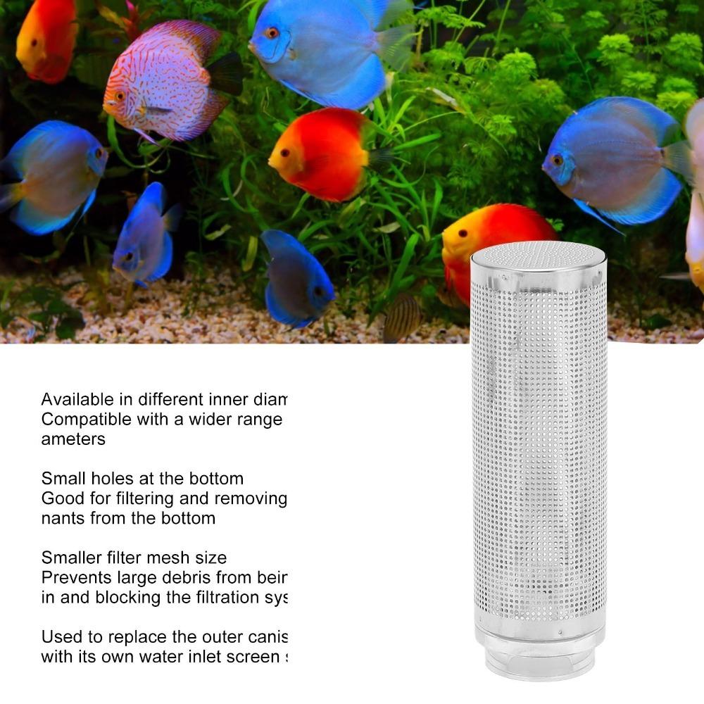 Intake Strainer Aquarium Filter Guard Stainless Steel Aquarium Inlet Mesh Fish Protection