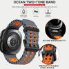 NEUES Marine-Silikonarmband für Samsung Galaxy Watch 7 Ultra 47mm Armband Sport Zweifarbiges Uhrenarmband