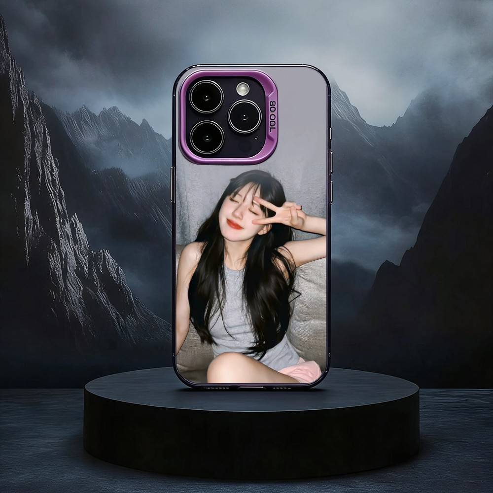 Chinese actress lusi Rosy Zhao Phone Case For iPhone17,16,15,14,13,12,11 Plus,Pro Max Black Candy silver phone case
