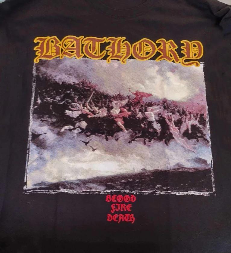 Vintage Bathory Band Blood Fire Death Shirt Unisex Concert S to 5XL DO376 Unisex T-Shirt M
