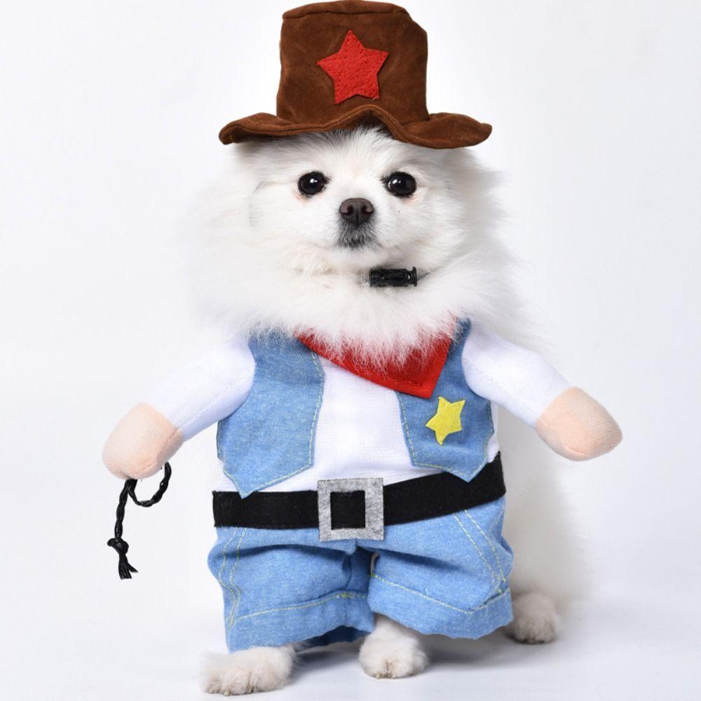 Easy To Wear Halloween Pet Costume Soft Fabric Uniform Dog Cosplay Clothing Funny Pet Supplies Kitten Puppy Costume Animal